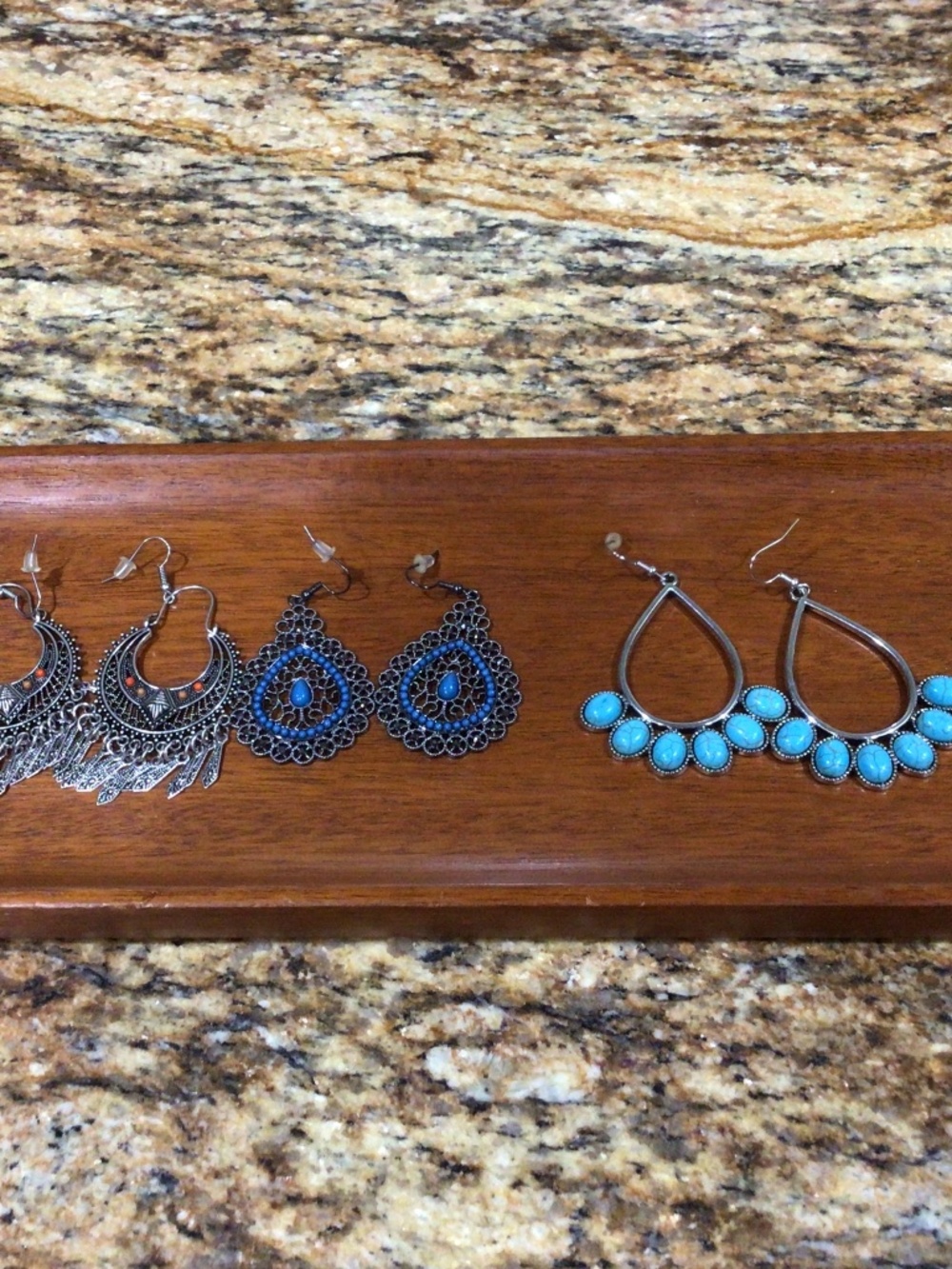 Three pair of southwestern style earrings all in great shape
